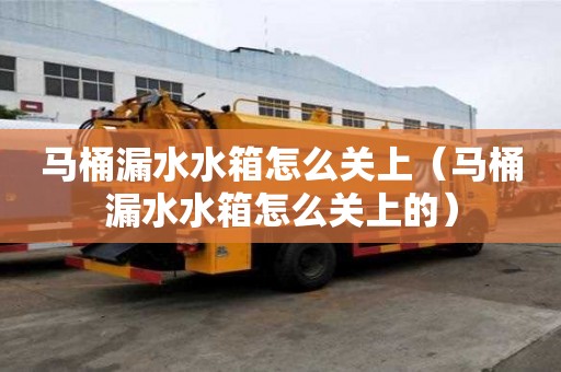 马桶漏水水箱怎么关上(马桶漏水水箱怎么关上的) 马桶漏水水箱怎么关上(马桶漏水水箱怎么关上的)