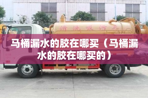 马桶漏水的胶在哪买（马桶漏水的胶在哪买的）