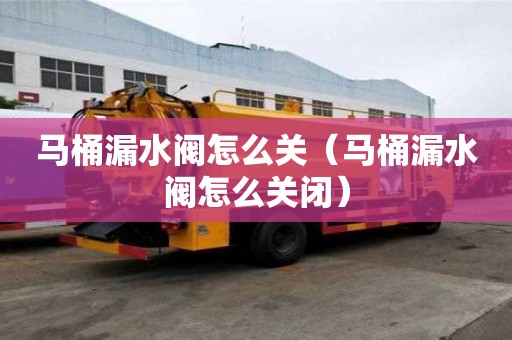 马桶漏水阀怎么关(马桶漏水阀怎么关闭) 马桶漏水阀怎么关(马桶漏水阀怎么关闭)