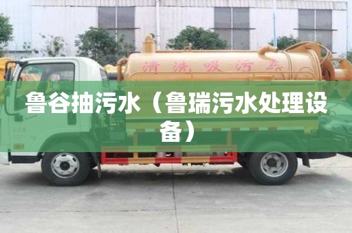 鲁谷抽污水（鲁瑞污水处理设备）