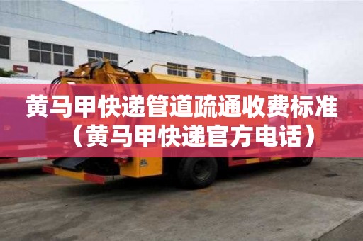 黄马甲快递管道疏通收费标准(黄马甲快递官方电话) 黄马甲快递管道疏通收费标准(黄马甲快递官方电话)