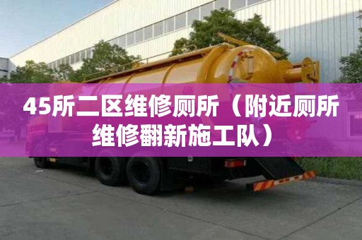 45所二区维修厕所（附近厕所维修翻新施工队）