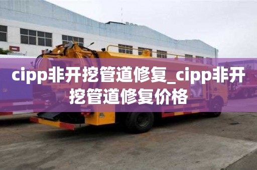 cipp非开挖管道修复_cipp非开挖管道修复价格